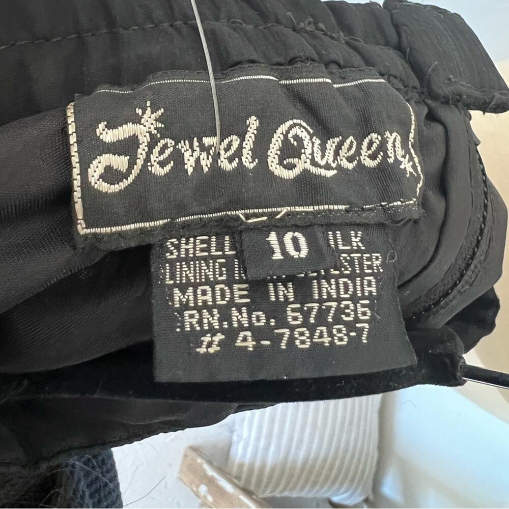 Vintage Jewel Queen Mini Skirt Size 10 100%Silk - Picture 10 of 11
